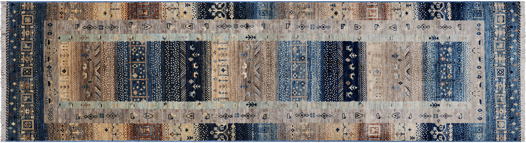 2' 7" X 9' 6" Runner Tribal Persian Gabbeh Handmade Wool Rug - Q25031