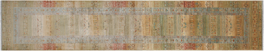 2' 9" X 15' 1" Runner Persian Gabbeh Tribal Handmade Wool Rug - Q25039