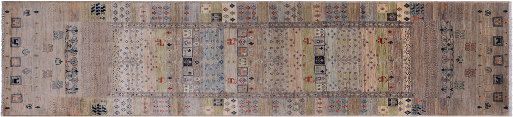 2' 10" X 12' 6" Runner Persian Gabbeh Tribal Handmade Wool Rug - Q25040