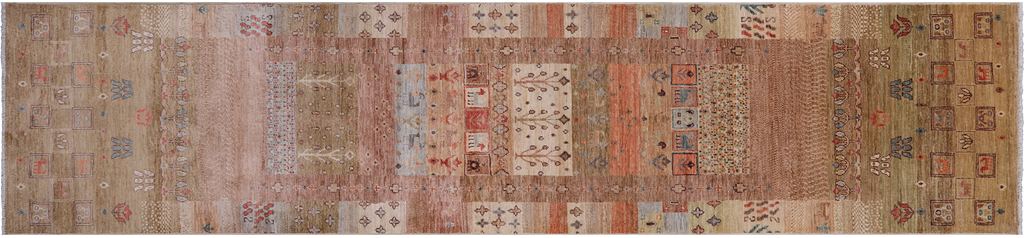 2' 7" X 11' 7" Persian Gabbeh Tribal Handmade Wool Runner Rug - Q25052