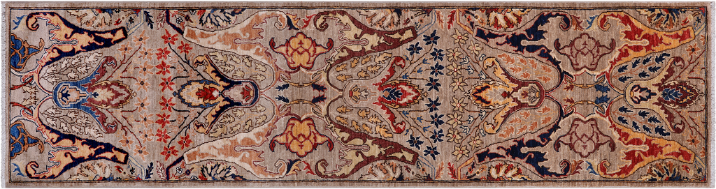 2' 7" X 10' 1" Persian Heriz Serapi Hand-Knotted Wool Runner Rug - Q25061