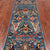 Blue 2' 6" X 7' 9" Runner Persian Heriz Serapi Hand Knotted Wool Rug - Q25063