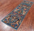 Blue 2' 6" X 7' 9" Runner Persian Heriz Serapi Hand Knotted Wool Rug - Q25063