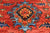 Rust 4' 0" X 11' 3" Persian Heriz Serapi Handmade Wool Runner Rug - Q25071