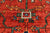 Rust 4' 0" X 11' 3" Persian Heriz Serapi Handmade Wool Runner Rug - Q25071