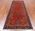 Rust 4' 0" X 11' 3" Persian Heriz Serapi Handmade Wool Runner Rug - Q25071