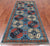Blue 4' 0" X 9' 9" Runner Super Turkmen Ersari Handmade Wool Rug - Q25072