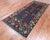 Blue 4' 1" X 9' 5" Super Turkmen Ersari Handmade Wool Runner Rug - Q25073