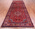 Red 4' 8" X 12' 10" Vintage Persian Heriz Serapi Handmade Wool Rug - Q25074