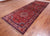 Red 4' 8" X 12' 10" Vintage Persian Heriz Serapi Handmade Wool Rug - Q25074