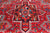 Red 4' 8" X 12' 10" Vintage Persian Heriz Serapi Handmade Wool Rug - Q25074
