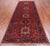 Red 4' 9" X 12' 5" Vintage Persian Heriz Serapi Handmade Wool Rug - Q25075