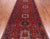 Red 4' 9" X 12' 5" Vintage Persian Heriz Serapi Handmade Wool Rug - Q25075