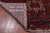 Red 4' 9" X 12' 5" Vintage Persian Heriz Serapi Handmade Wool Rug - Q25075