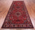 Red 4' 11" X 12' 9" Vintage Persian Heriz Serapi Hand Knotted Wool Rug - Q25077