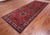 Red 4' 11" X 12' 9" Vintage Persian Heriz Serapi Hand Knotted Wool Rug - Q25077