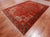 Red 7' 9" X 10' 11" Vintage Persian Heriz Serapi Hand-Knotted Wool Rug - Q25078