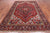 Red 7' 8" X 10' 10" Vintage Persian Heriz Serapi Hand Knotted Wool Rug - Q25080