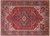 Red 7' 8" X 10' 10" Vintage Persian Heriz Serapi Hand Knotted Wool Rug - Q25080