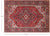 Red 7' 8" X 10' 10" Vintage Persian Heriz Serapi Hand Knotted Wool Rug - Q25080