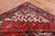 Red 7' 10" X 10' 10" Vintage Persian Heriz Serapi Handmade Wool Rug - Q25081