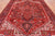 Red 7' 9" X 11' 2" Vintage Persian Heriz Serapi Hand-Knotted Wool Rug - Q25083