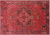 Red 7' 6" X 10' 9" Vintage Persian Heriz Serapi Handmade Wool Rug - Q25084