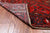 Red 7' 6" X 10' 9" Vintage Persian Heriz Serapi Handmade Wool Rug - Q25084