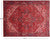 Red 8' 8" X 11' 1" Vintage Persian Heriz Serapi Handmade Wool Rug - Q25085
