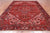 Red 8' 8" X 11' 1" Vintage Persian Heriz Serapi Handmade Wool Rug - Q25085