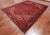 Red 8' 8" X 11' 1" Vintage Persian Heriz Serapi Handmade Wool Rug - Q25085