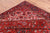 Red 8' 8" X 11' 1" Vintage Persian Heriz Serapi Handmade Wool Rug - Q25085