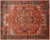 Orange 9' 6" X 12' 1" Vintage Persian Heriz Serapi Handmade Wool Rug - Q25093