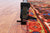Orange 9' 6" X 12' 1" Vintage Persian Heriz Serapi Handmade Wool Rug - Q25093
