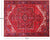 Red 10' 0" X 12' 9" Vintage Persian Heriz Serapi Hand-Knotted Wool Rug - Q25095