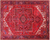 Red 10' 0" X 12' 9" Vintage Persian Heriz Serapi Hand-Knotted Wool Rug - Q25095