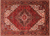 Rust 6' 5" X 9' 2" Vintage Persian Heriz Serapi Handmade Wool Rug - Q25097