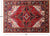 Red 6' 8" X 9' 5" Vintage Persian Heriz Serapi Hand-Knotted Wool Rug - Q25098