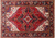Red 6' 8" X 9' 5" Vintage Persian Heriz Serapi Hand-Knotted Wool Rug - Q25098