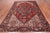 Red 7' 1" X 10' 5" Vintage Persian Heriz Serapi Hand-Knotted Wool Rug - Q25100