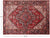 Red 7' 1" X 10' 5" Vintage Persian Heriz Serapi Hand-Knotted Wool Rug - Q25100