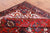 Red 6' 10" X 9' 7" Vintage Persian Heriz Serapi Handmade Wool Rug - Q25101