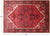Red 6' 7" X 9' 7" Vintage Persian Heriz Serapi Hand-Knotted Wool Rug - Q25102