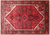 Red 6' 7" X 9' 7" Vintage Persian Heriz Serapi Hand-Knotted Wool Rug - Q25102