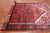 Red 6' 7" X 9' 7" Vintage Persian Heriz Serapi Hand-Knotted Wool Rug - Q25102