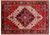 Ivory 6' 8" X 9' 3" Vintage Persian Heriz Serapi Hand Knotted Wool Rug - Q25103