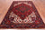 Red 6' 7" X 9' 3" Vintage Persian Heriz Serapi Handmade Wool Rug - Q25105