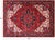 Red 6' 7" X 9' 3" Vintage Persian Heriz Serapi Handmade Wool Rug - Q25105