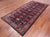 Navy Blue 4' 5" X 9' 2" Runner Vintage Persian Hand Knotted Wool Rug - Q25106