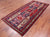 Navy Blue 4' 2" X 9' 2" Runner Vintage Persian Handmade Wool Rug - Q25107